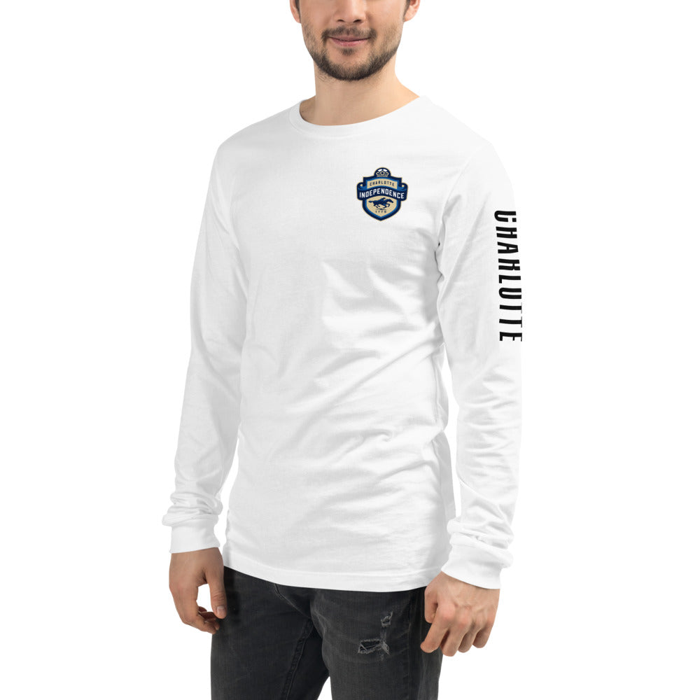 Charlotte Independence LC/Sleeve Crest 2-Hit Unisex Long Sleeve T-Shirt