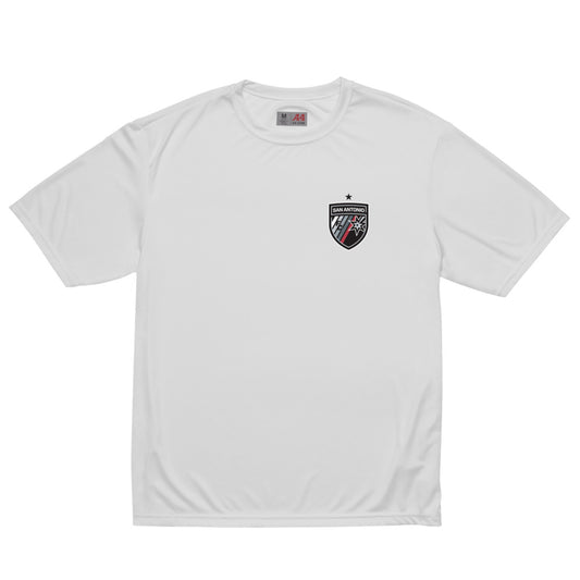 San Antonio FC LC Crest Unisex Performance Crew Neck T-shirt Silver