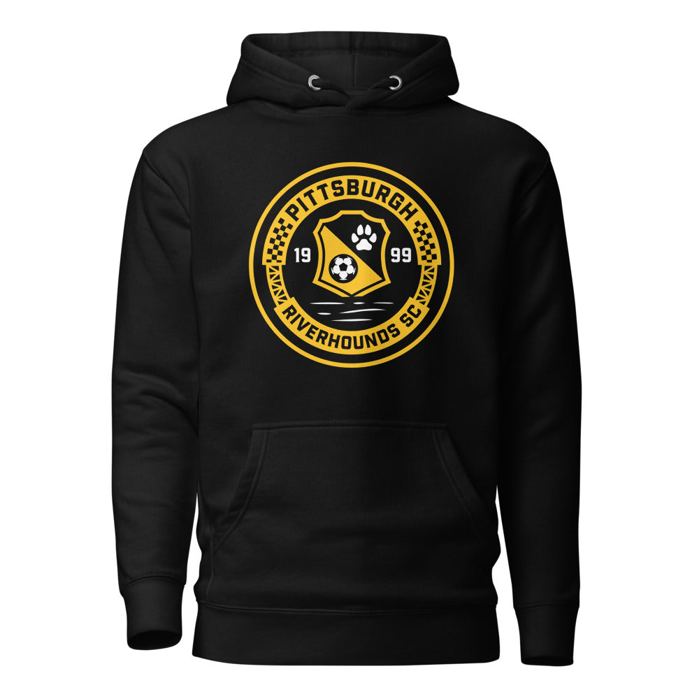 Pittsburgh Riverhounds SC Crest Cotton Heritage Premium Hoodie Black