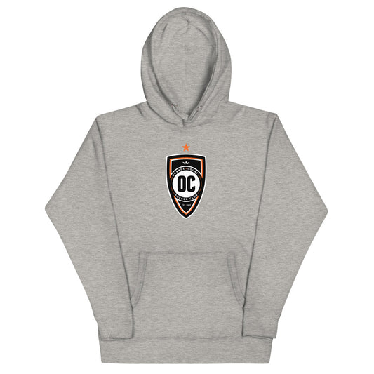 Orange county sc crest cotton heritage premium hoodie - carbon grey