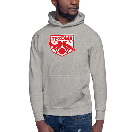 Texoma fc crest cotton heritage premium hoodie - carbon grey