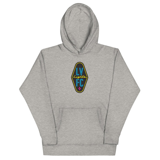 Las vegas lights fc crest cotton heritage premium hoodie - carbon grey