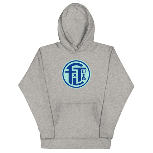 Fort lauderdale united crest cotton heritage premium hoodie - carbon grey