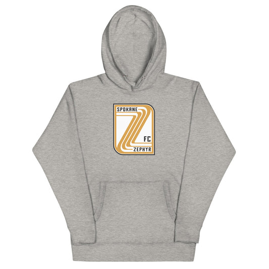 Spokane zephyr fc crest cotton heritage premium hoodie - carbon grey