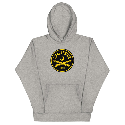 Charleston battery crest cotton heritage premium hoodie - carbon grey