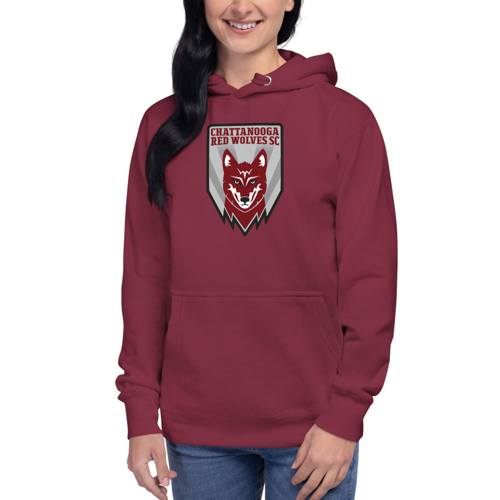 Chattanooga Red Wolves SC Crest Cotton Heritage Premium Hoodie