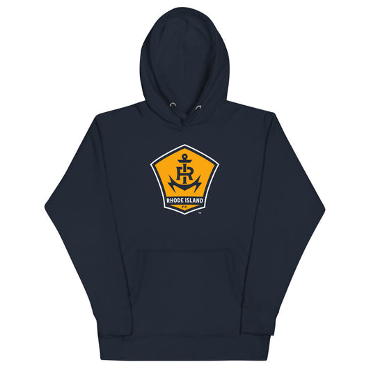 Rhode island fc crest cotton heritage premium hoodie - navy blazer