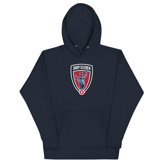 Indy eleven crest cotton heritage premium hoodie - navy blazer