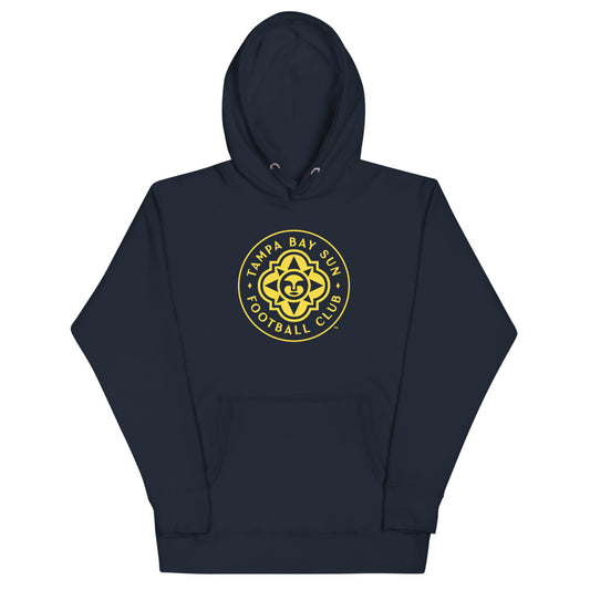 Tampa bay sun fc crest cotton heritage premium hoodie - navy blazer