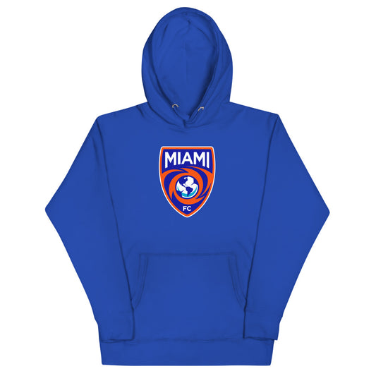 Miami fc crest cotton heritage premium hoodie - team royal