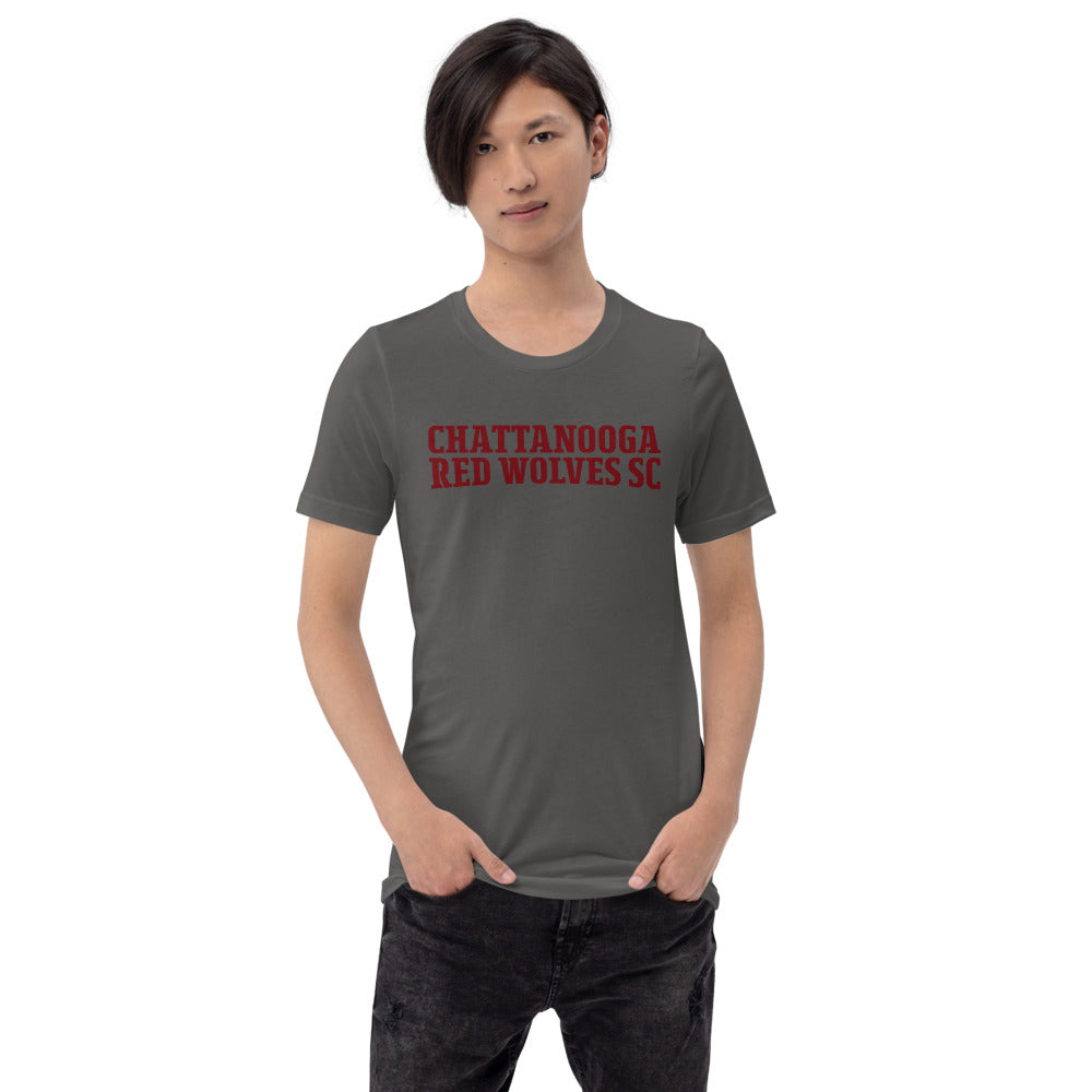 Chattanooga Red Wolves SC Wordmark Adult T-Shirt