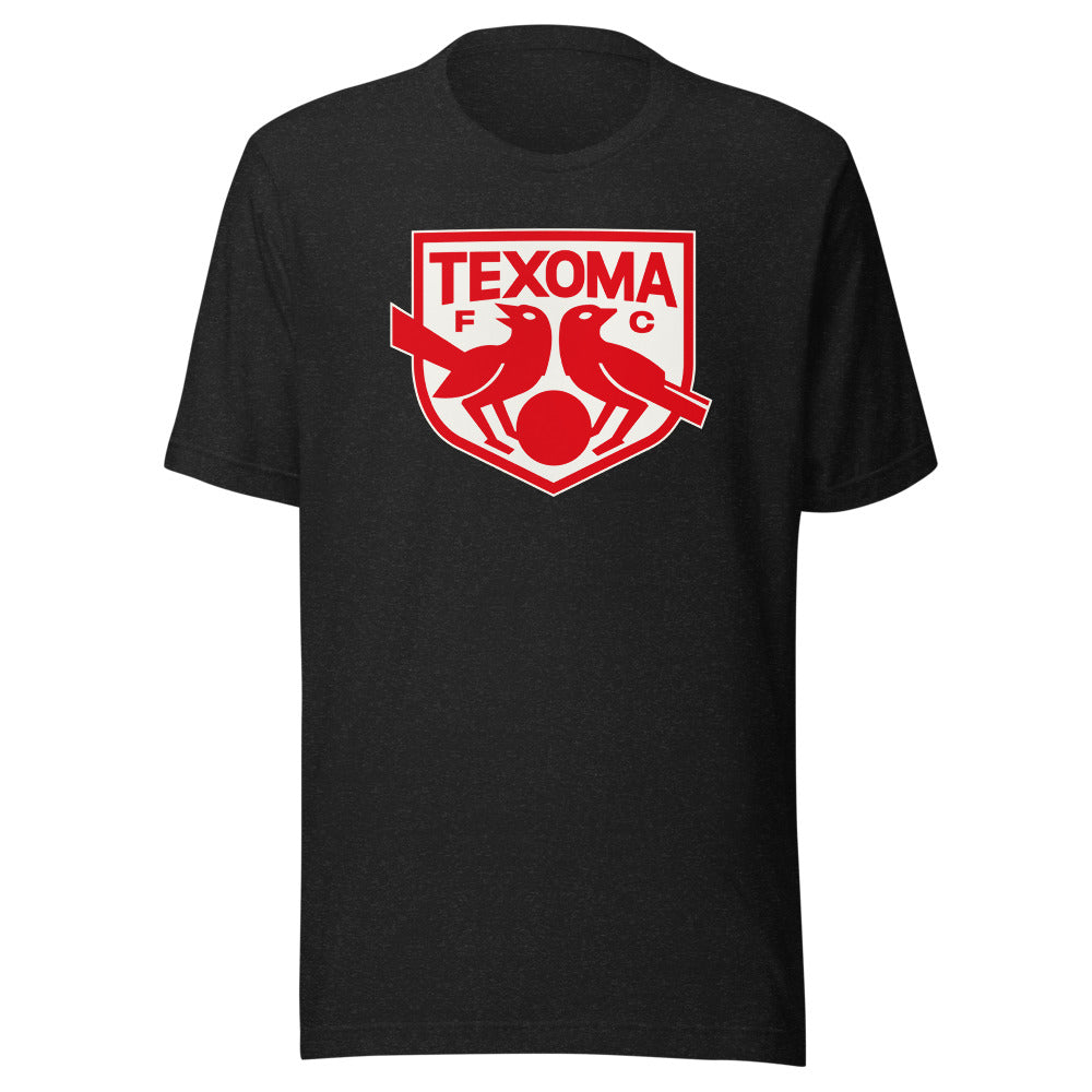 Texoma FC Crest Adult Short Sleeve T-Shirt Black Heather