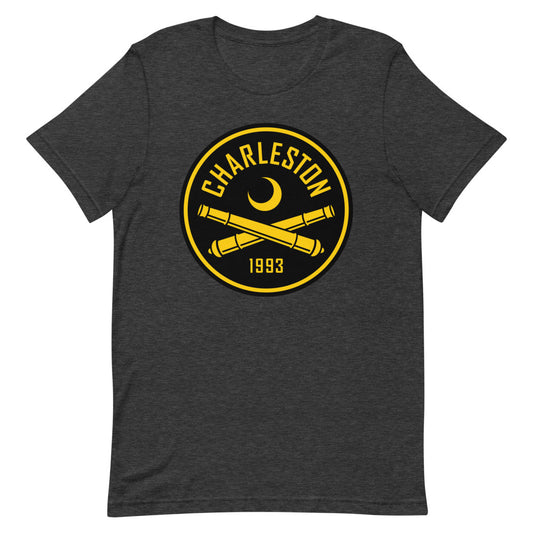 Charleston battery crest adult t-shirt - dark grey heather