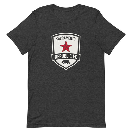 Sacramento republic crest adult t-shirt - dark grey heather