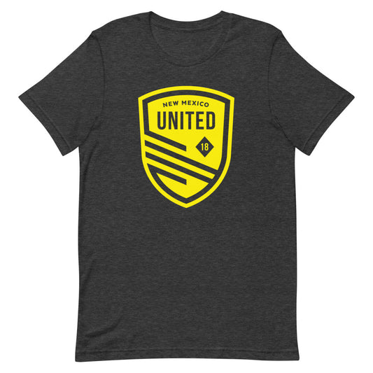 New mexico united crest adult t-shirt - dark grey heather