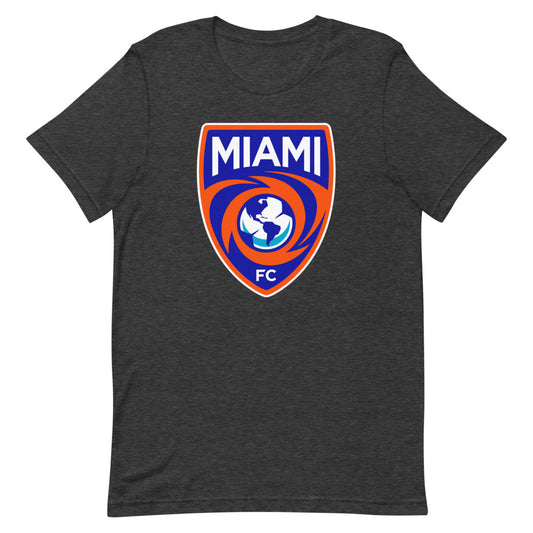 Miami fc crest adult t-shirt - dark grey heather