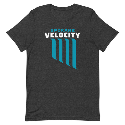 Spokane velocity crest adult t-shirt - dark grey heather