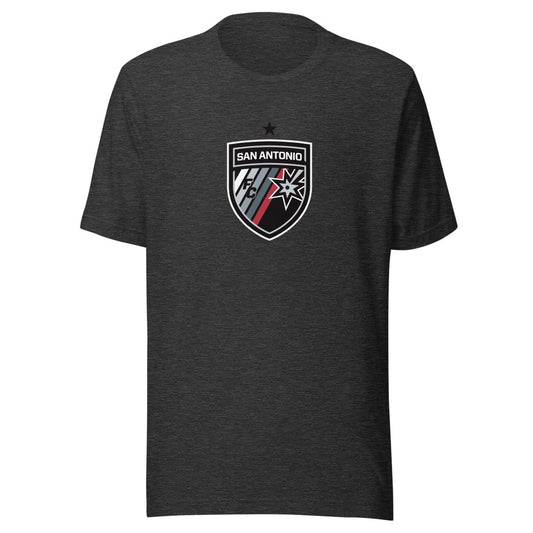 San Antonio FC Crest Adult T-Shirt Dark Grey Heather