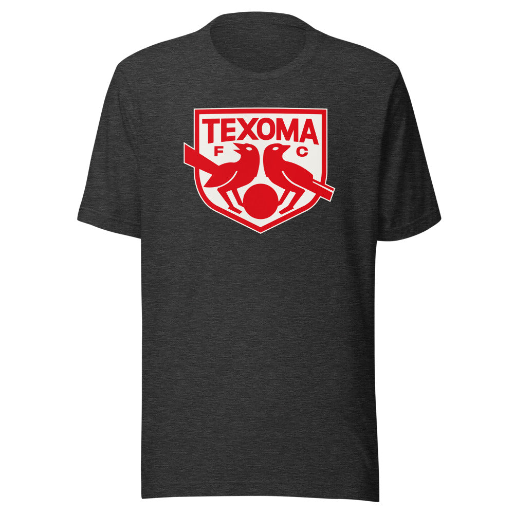 Texoma FC Crest Adult Short Sleeve T-Shirt Dark Grey Heather