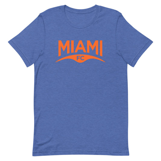 Miami fc wordmark adult t-shirt - heather true royal