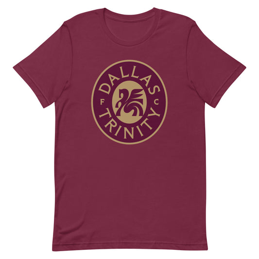 Dallas trinity fc crest adult t-shirt - maroon