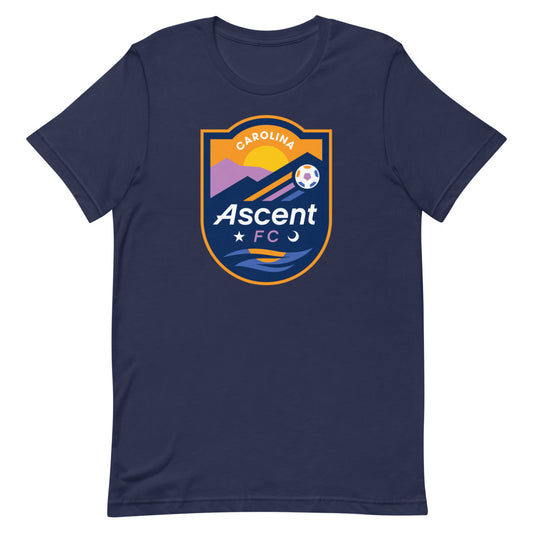 Carolina ascent fc crest adult t-shirt - navy