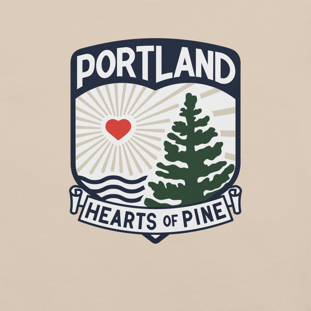 Portland Hearts of Pine Crest Adult T-Shirt