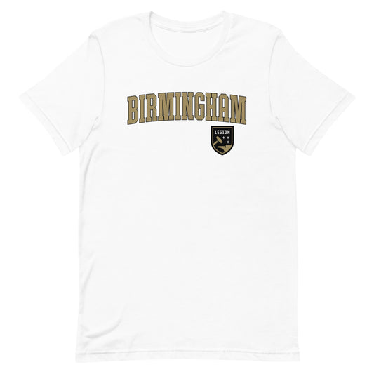 Birmingham legion fc wordmark adult t-shirt - white