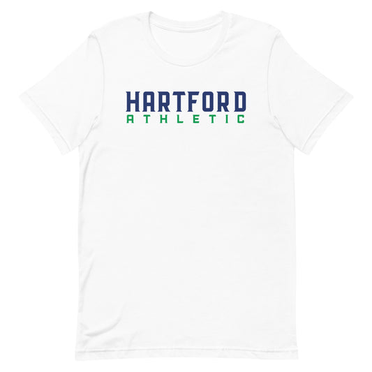 Hartford athletic wordmark adult t-shirt - white