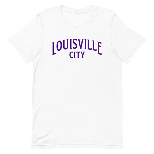 Louisville city fc wordmark adult t-shirt - white