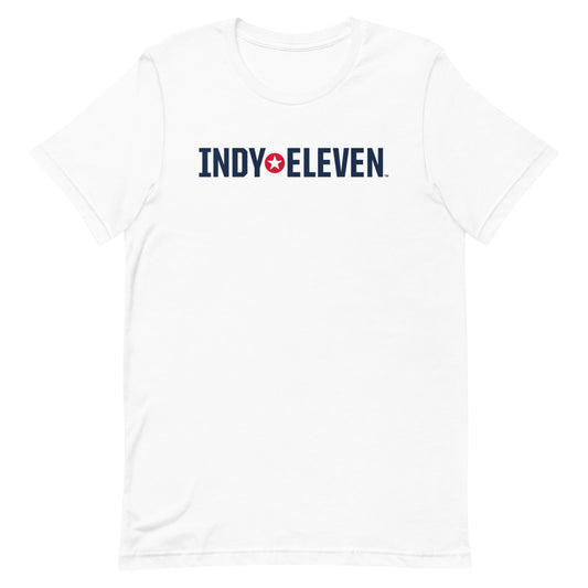 Indy eleven wordmark adult t-shirt - white