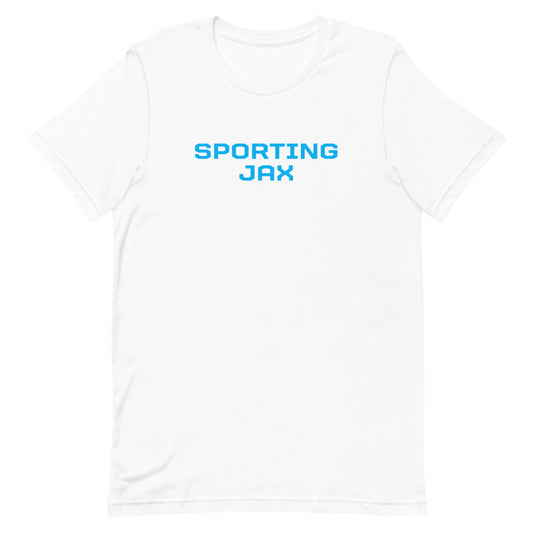 Sporting jax wordmark adult t-shirt - white