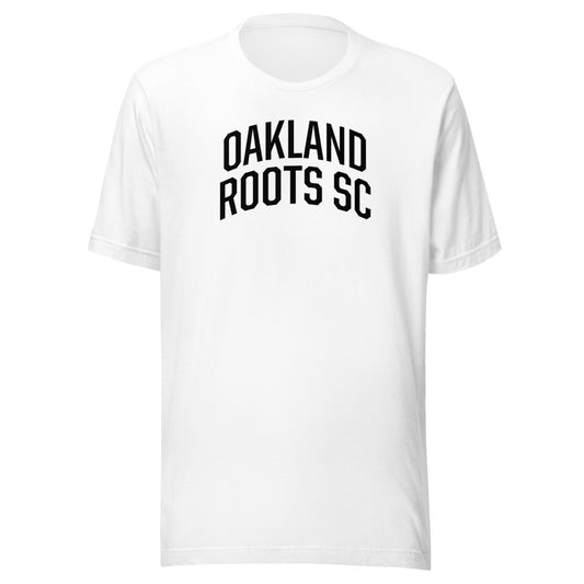 Oakland roots wordmark adult t-shirt - white