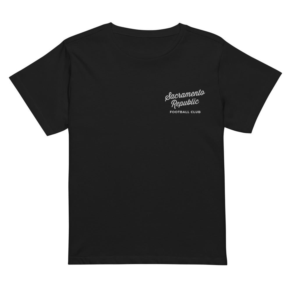 Sacramento Republic Embroidered Script Team Women's Cropped T-Shirt