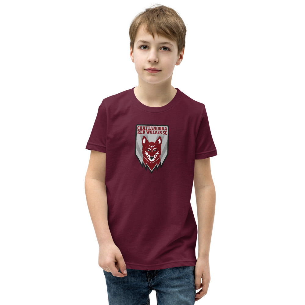 Chattanooga Red Wolves SC Crest Kids T-Shirt