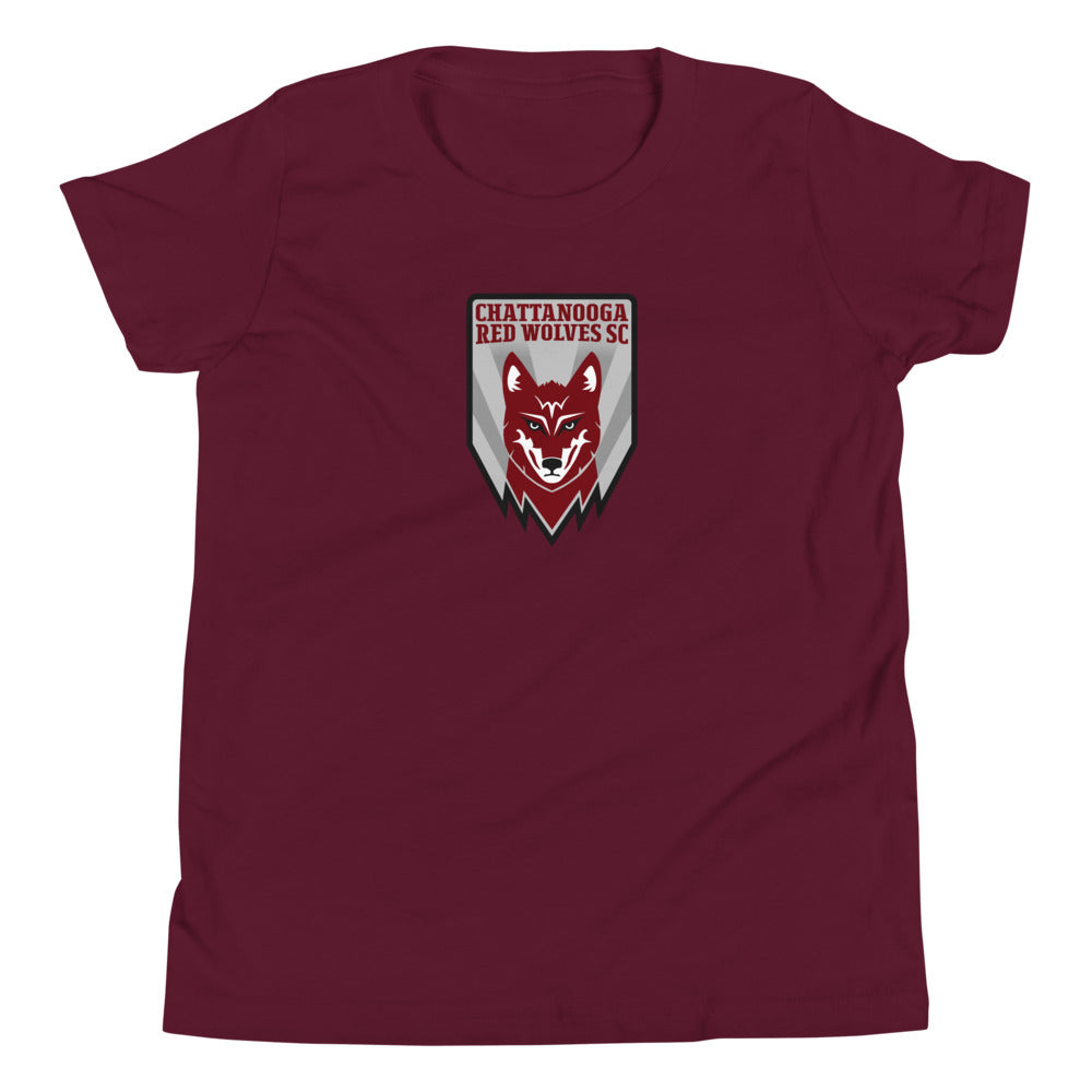 Chattanooga Red Wolves SC Crest Kids T-Shirt