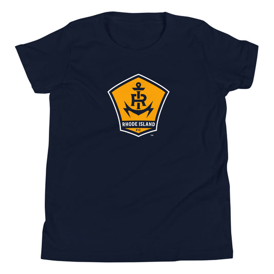 Rhode island fc crest kids t-shirt - navy