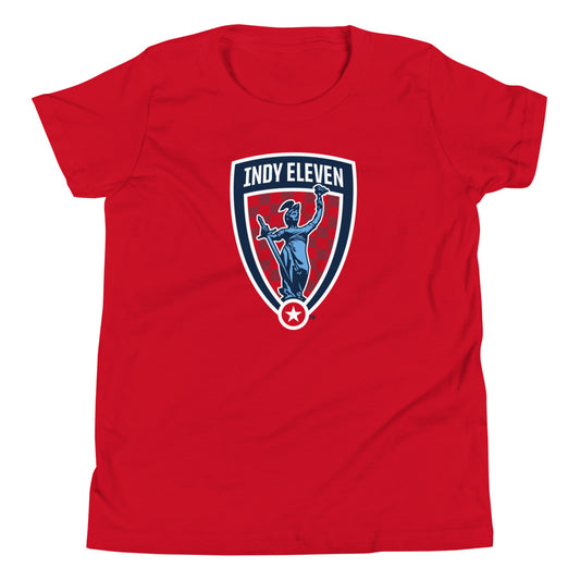 Indy eleven crest kids t-shirt - red